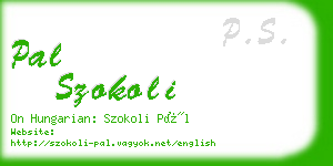 pal szokoli business card